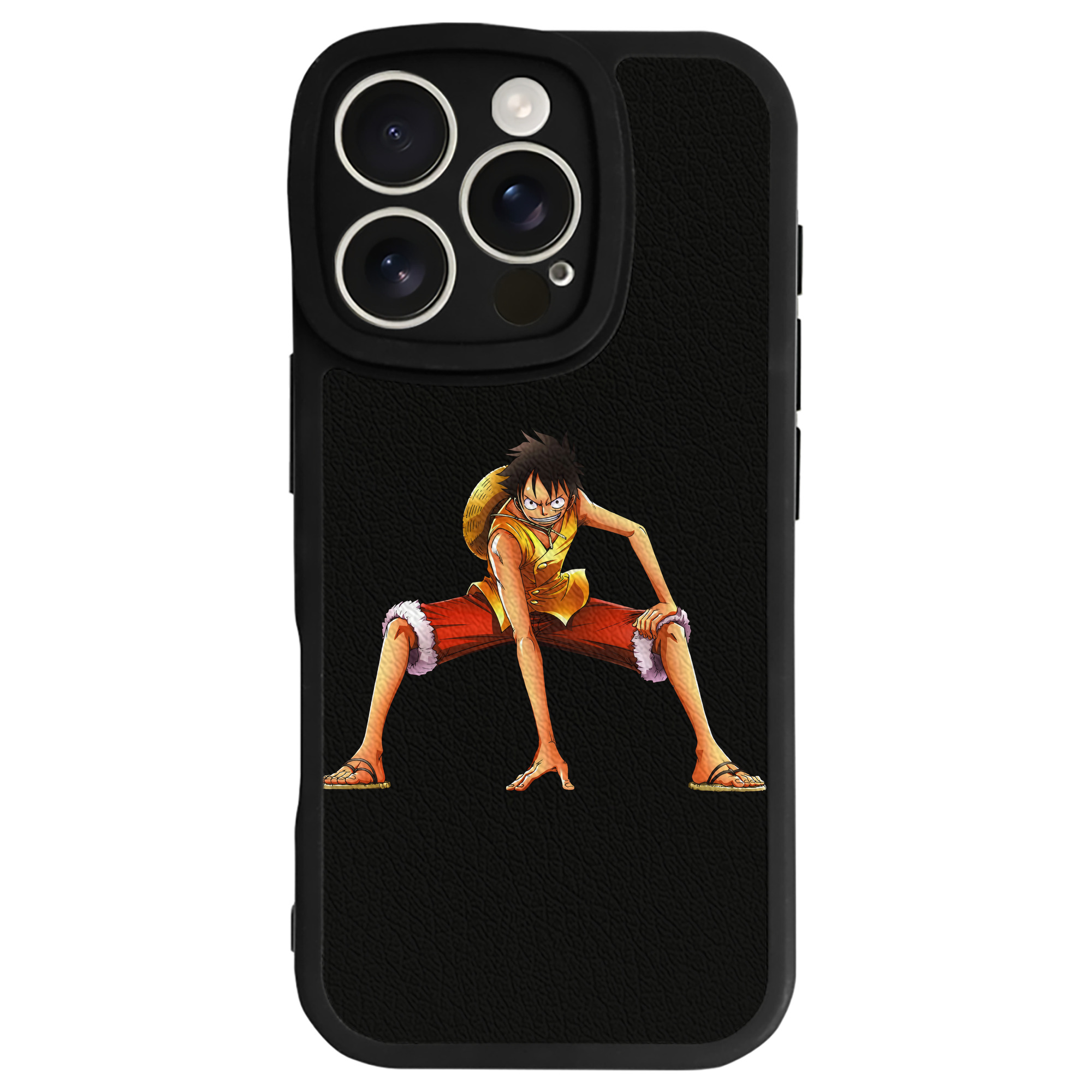 ワンピース モンキー・D・ルフィ ONE PIECE Monkey D. Luffy 【iPhone 16シリーズ対応】シリコンスマホケース（レザー調） 材質：シリコン